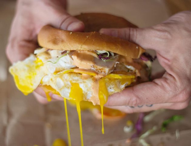 Slapfish - Albacore breakfast sandwich