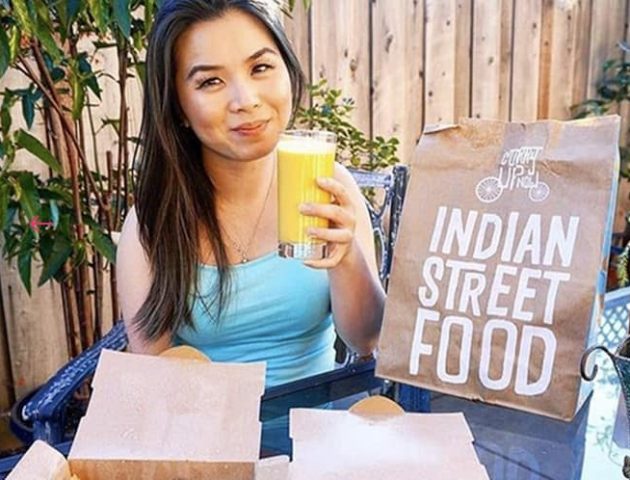 Indian Fast Casual Restaurant Girl holding drink