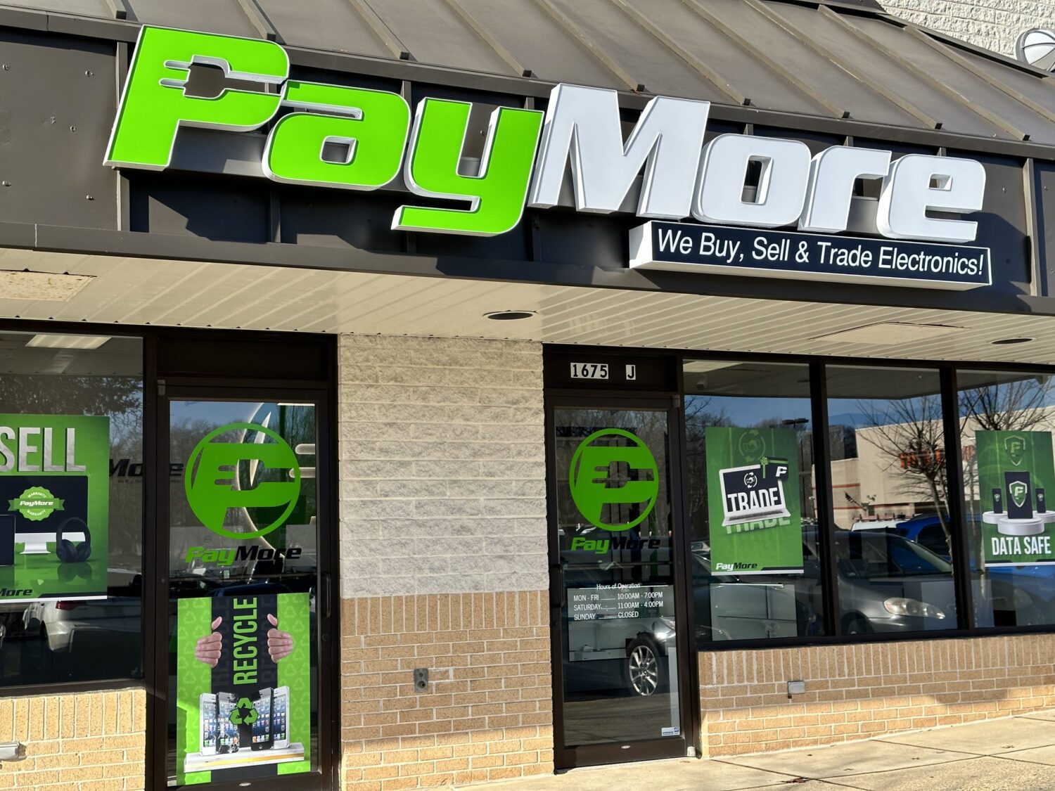Front facade of PayMore store