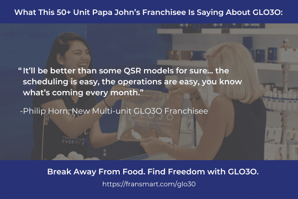 50+ Unit Papa John’s Franchisees Break Away From Food with GLO30